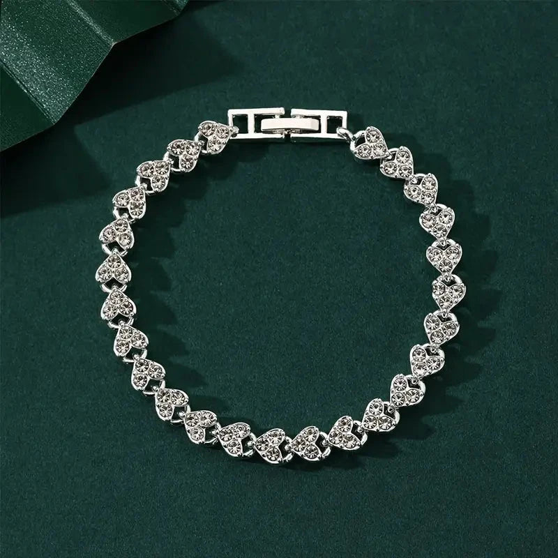 18K Golden Plated Stainless Steel Bracelet with Rhinestone Embellishments Discount Cheap Online