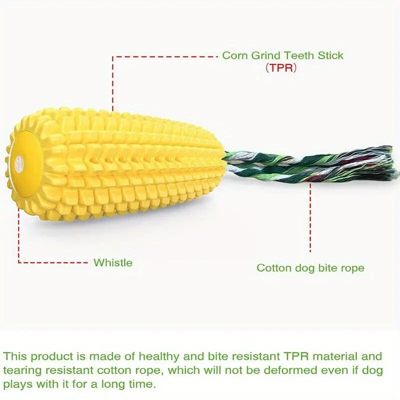 Puppy Dog Teeth Chew Squeaky Interactive Corn Toy Discount Brand New Unisex