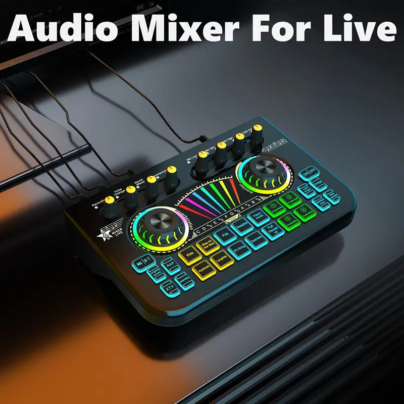 Audio Mixer, Live Sound Card And Audio Interface With DJ Mixer Effects And Voice Changer Cheap Sale Supply