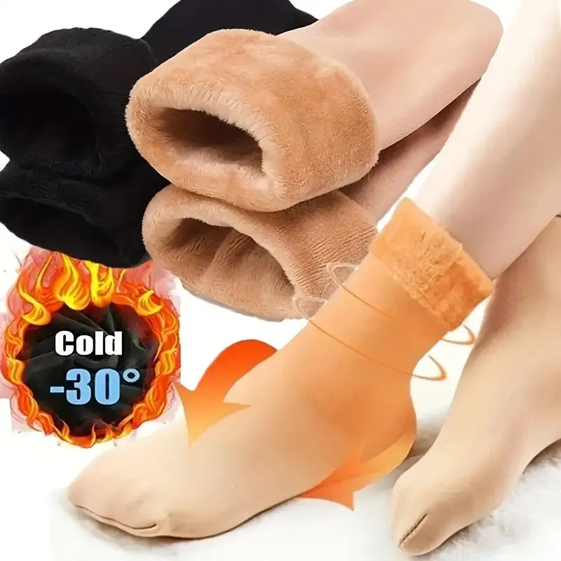 5-Pairs: Ultra-Soft Plush Lined Thermal Socks - Comfy Mid Tube Socks Cheap Sale Pay With Visa