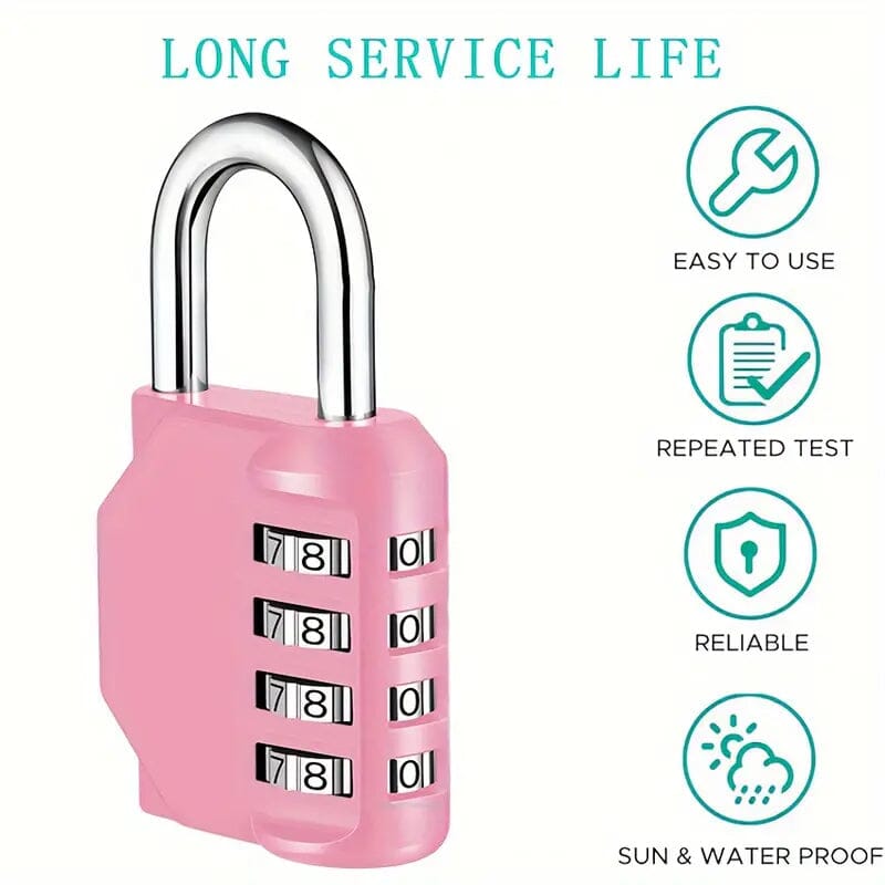 4-Digit Waterproof Zinc Alloy Combination Padlock Cheap Pice Original