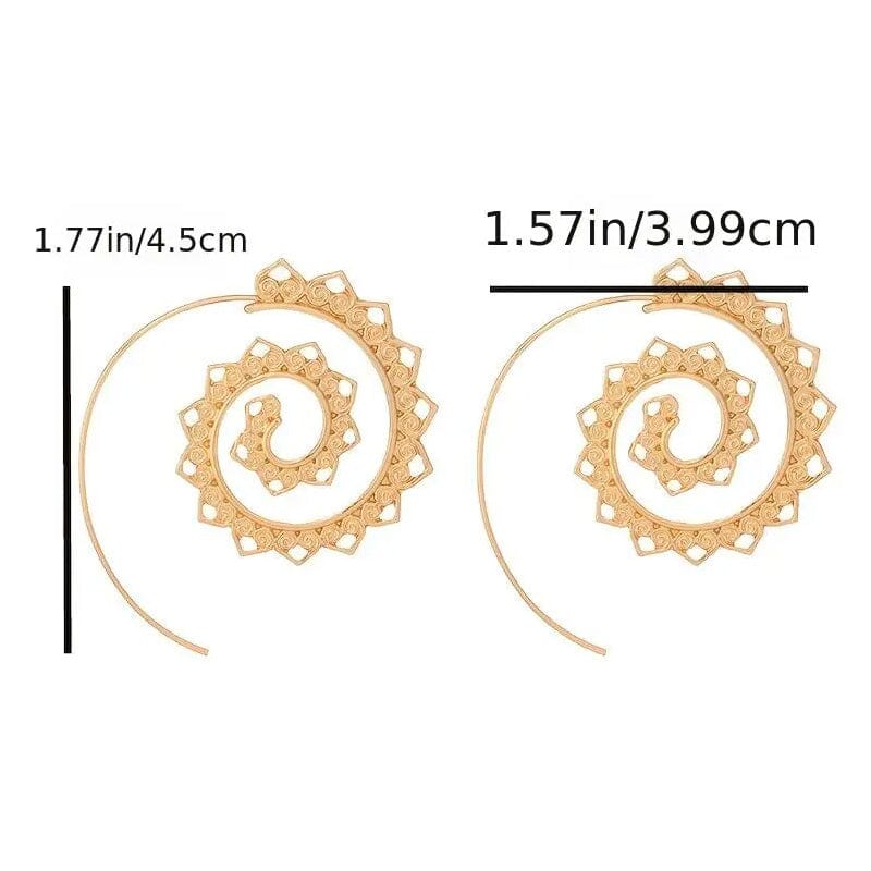 Oval Spiral Exaggerated Swirl Gear Heart Shape Earrings Pay With Paypal For Sale