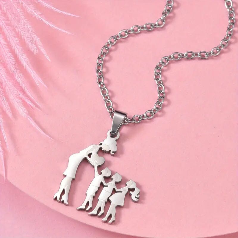 Stainless Steel Heartfelt Mother-Daughter-Son Necklace Best Store To Get Sale Online