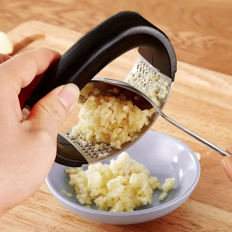 Premium Stainless Steel Garlic Rocker Press - Compact, Durable, and Rust-Resistant Kitchen Gadget Release Dates Sale Online