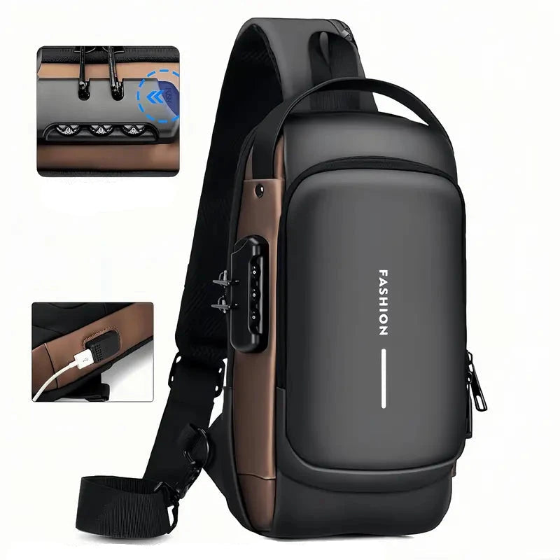 Multi-functional Trendy Sling Bag with Password Lock New Arrival