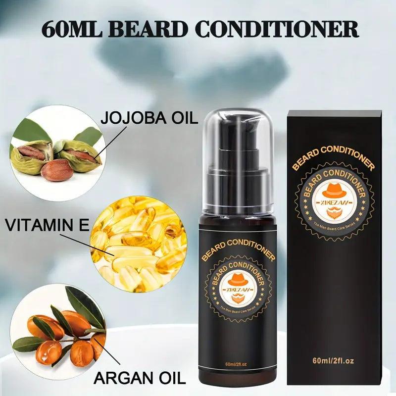 Grooming Kit w/Beard Conditioner, Oil, Balm, Brush, Wash, Comb, Scissor, Bag, E-Book For Sale Wholesale Pice