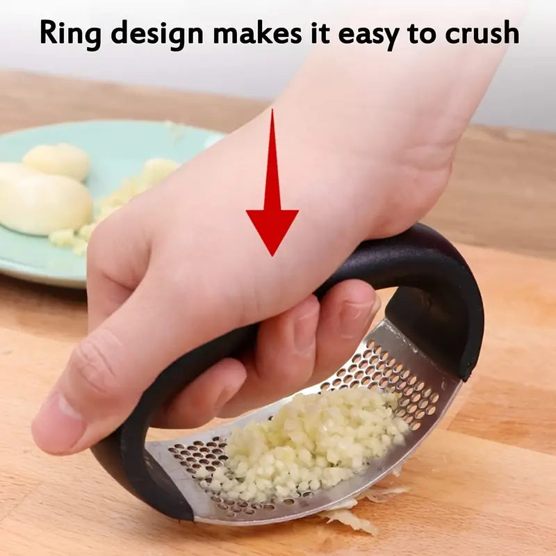 Premium Stainless Steel Garlic Rocker Press - Compact, Durable, and Rust-Resistant Kitchen Gadget Release Dates Sale Online