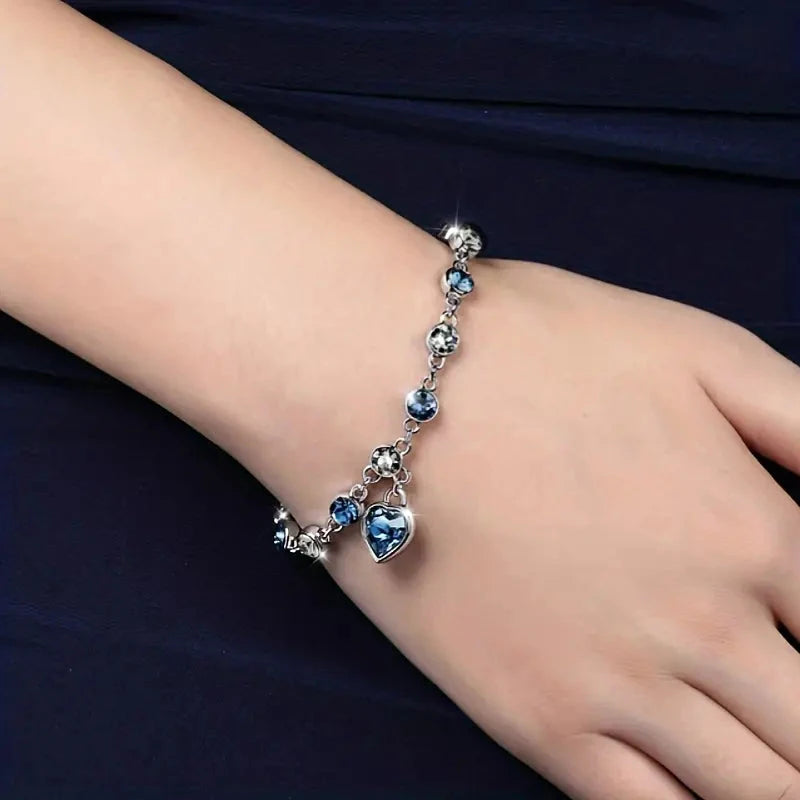 Stunning Heart Of Ocean Rhinestone Bracelet For Girls Free Shipping Get To Buy