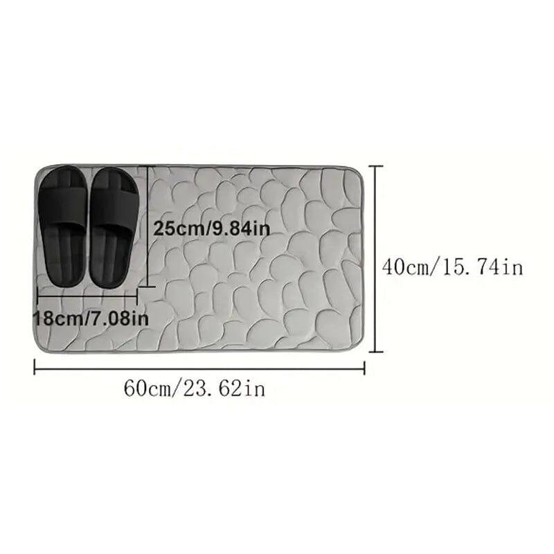 Memory Foam Bath Rug with Cobblestone Embossment Limited Edition