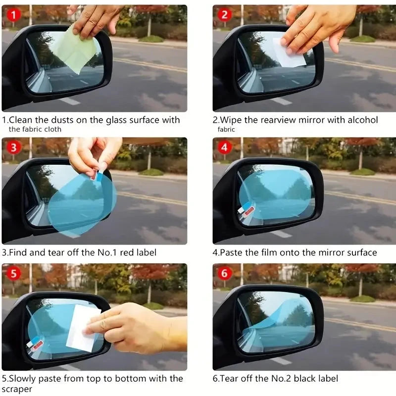 2-Pack: Car Waterproof Transparent Film Rearview Mirror Protection Free Shipping Wholesale Pice