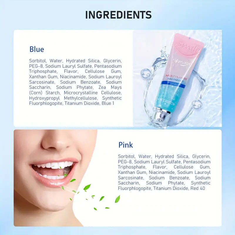Niacinamide Intensive Whitening Toothpaste - Fresh Breath, Remove Tooth Stains Cheap Sale Countdown Package