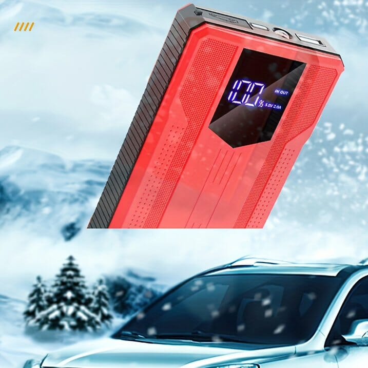 12V Ultra-Portable Car Battery Jump Starter with Advanced Smart Clip & Intuitive LCD Display Outlet Fashion Style