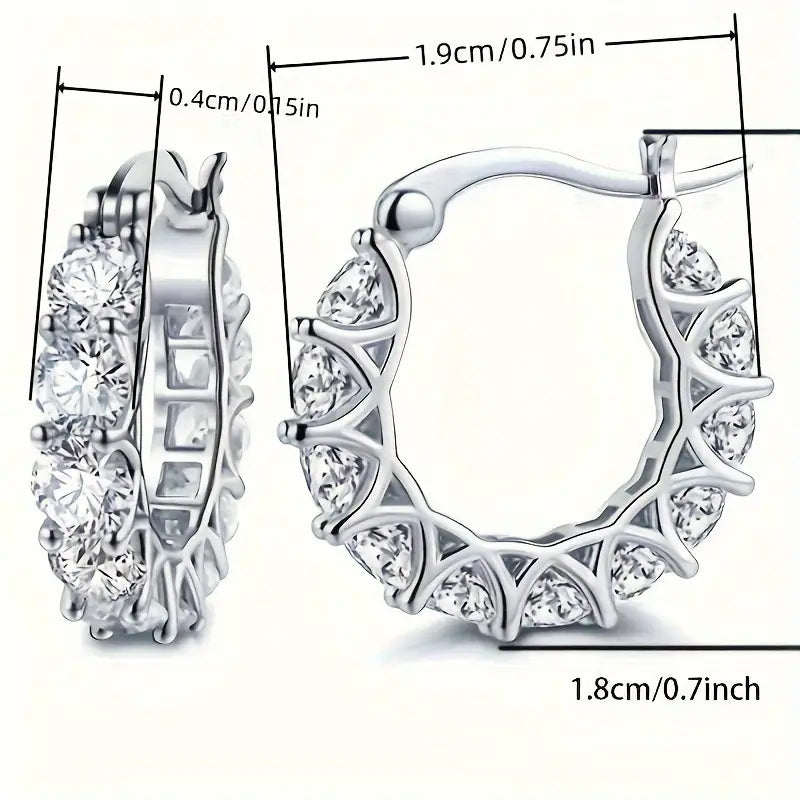 Exquisite Zirconia Hoop Earrings Get To Buy Cheap Online