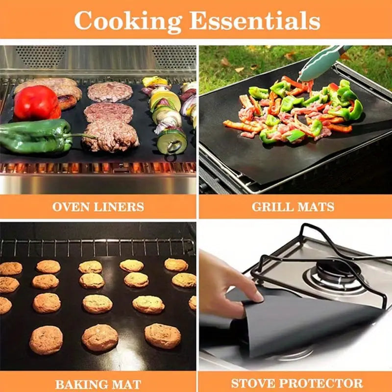 3-Pack: Non-Stick BBQ Grill Mesh Mats In China Sale Online
