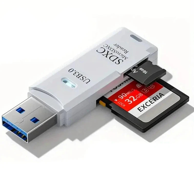 2-in-1 Multi Card Reader USB 3.0 Micro SD TF Card Memory Flash Drive Adapter Collections For Sale