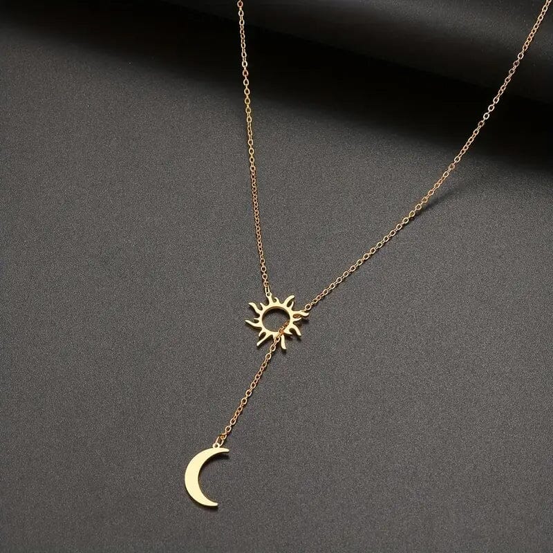 Stainless Steel Sun Totem and Moon Necklace Buy Online Cheap