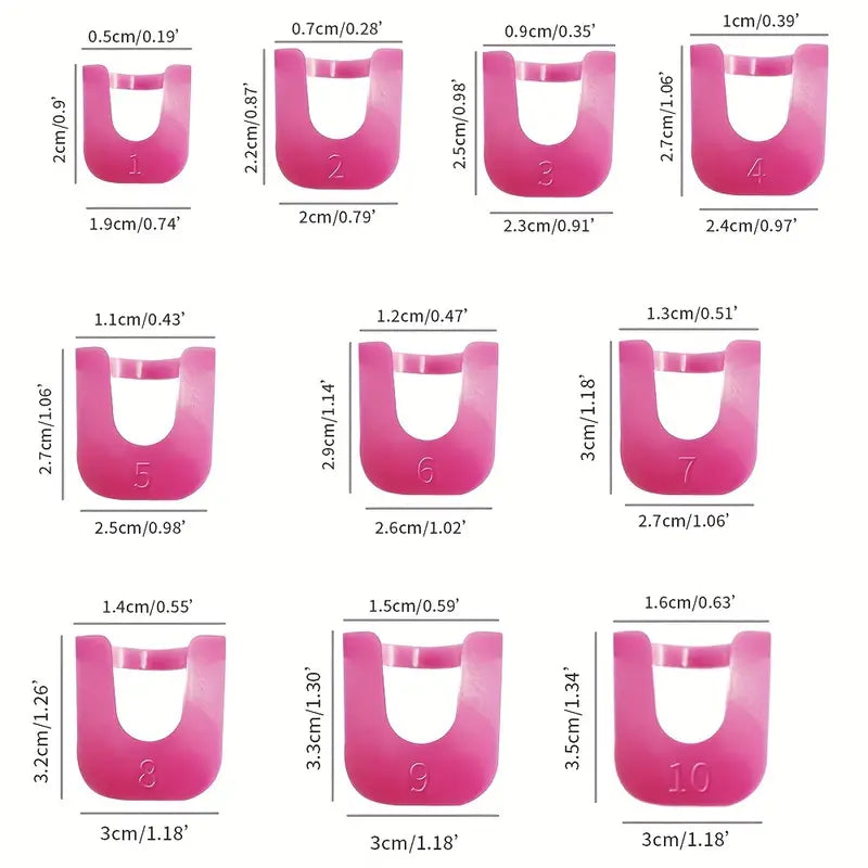 26-Pieces U Curve Shape 10 Sizes Nail Protector Cheap High Quality