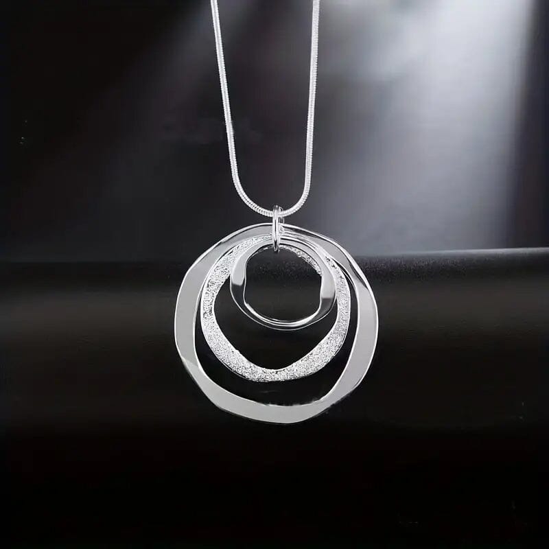 Three Rings Design Pendant Necklace Free Shipping With Paypal