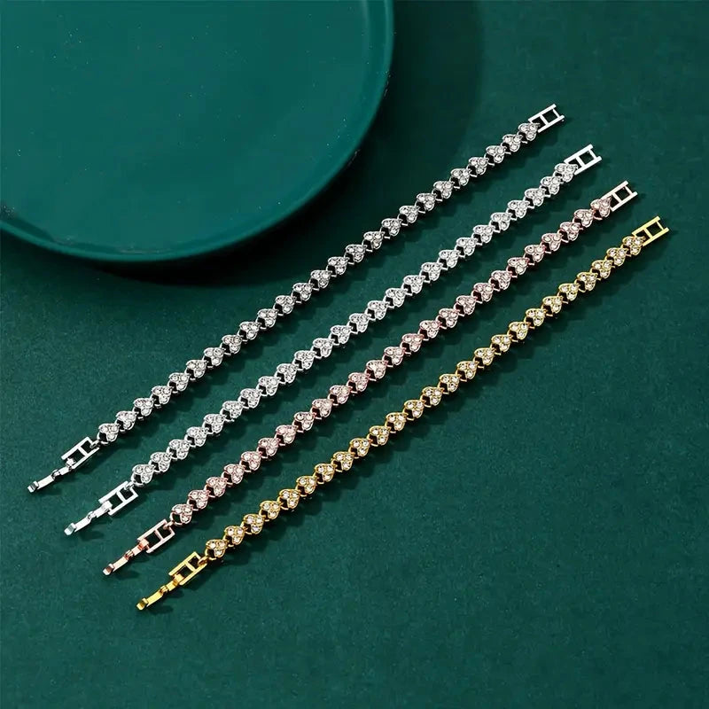 18K Golden Plated Stainless Steel Bracelet with Rhinestone Embellishments Discount Cheap Online