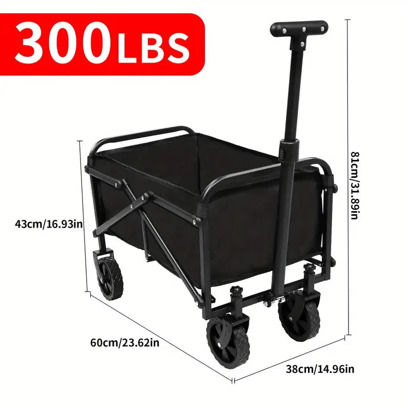 Heavy Duty Utility Portable Foldable Outdoor Beach Garden Wagon Cart with 360° All Terrain Wheels Clearance Extremely