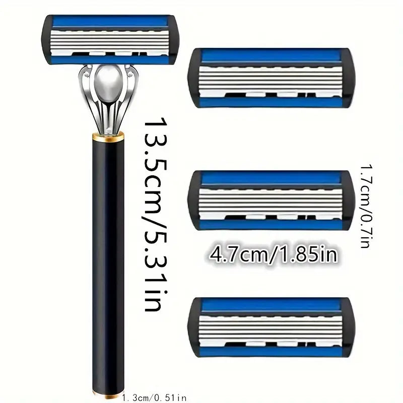 Replacement Razor Blades Safety Shaver Set with Anti-Slip Metal Handle with 1 Razor + 36 Blades Cheap Official