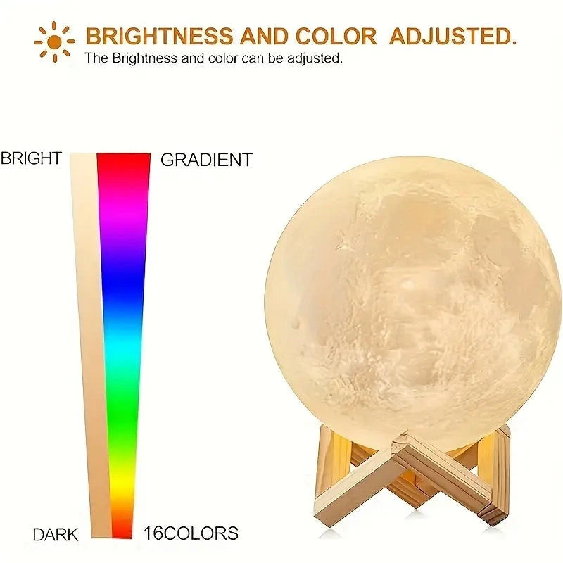 16 Colors Lunar Table Lamp with Remote Control, Creative Small Night Lamp Buy Cheap Big Discount