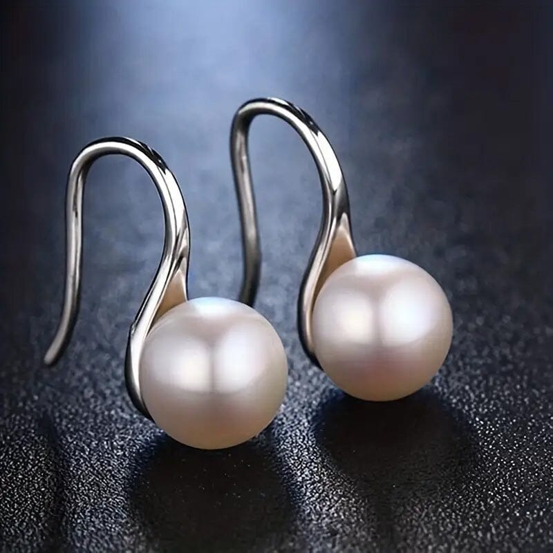 High-Heeled Shoes Pearl Earrings Fashionable