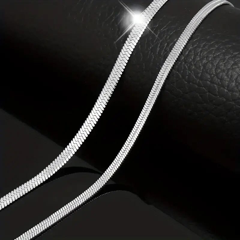 Stainless Steel Blade Unisex Flat Snake Clavicle Chain Footlocker Finishline For Sale