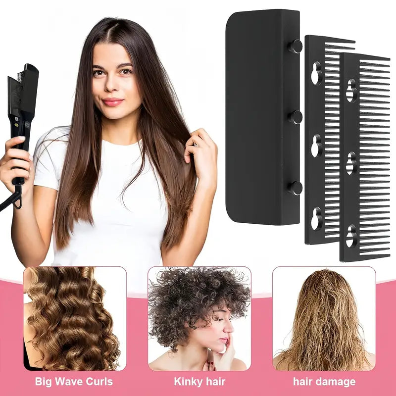 Flat Iron Comb, ABS Plastic Handle Hair Straightener Comb Attachment Cheap Sale Comfortable