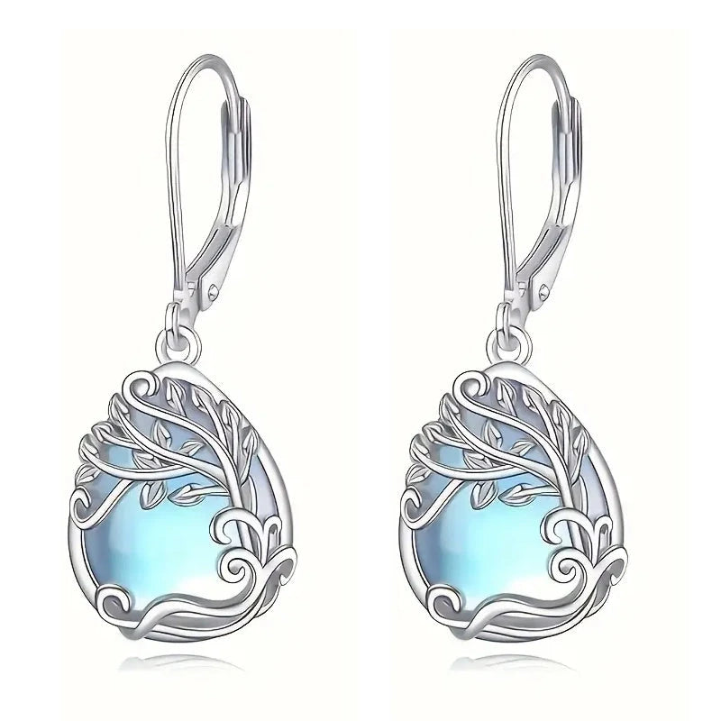 Tree of Life Design S925 Sterling Silver Dangle Earrings With Paypal Sale Online