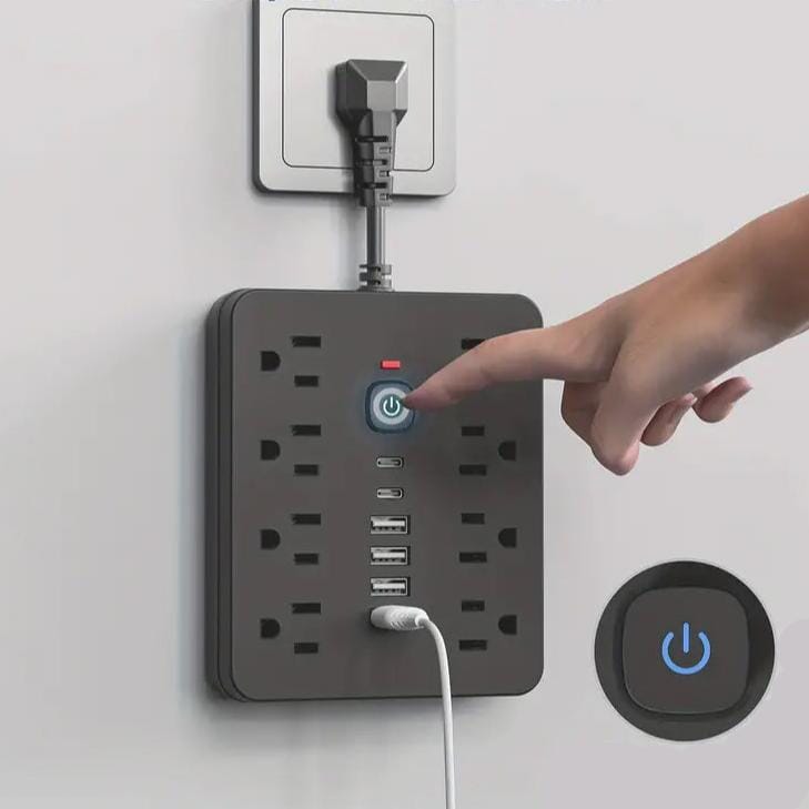 14-in-1 Power Strip with Surge Protection and One-Touch Control Switch Ebay