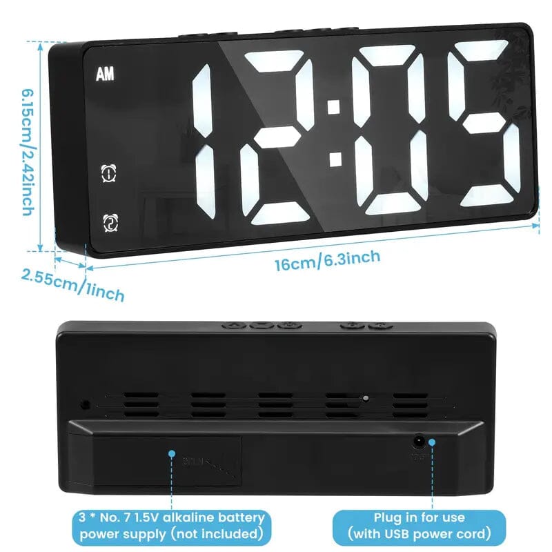 LED Digital Alarm Clock with Dual Alarms, Voice Control and more Online Online Clearance