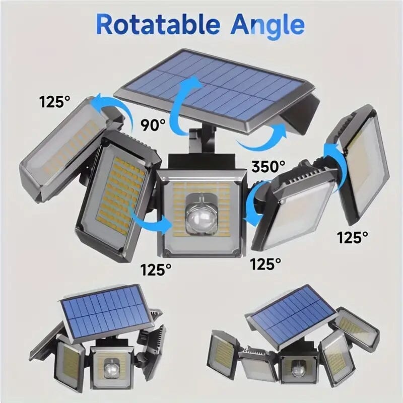 Solar Wall Light with 5 Adjustable Angle Heads 2025 Newest