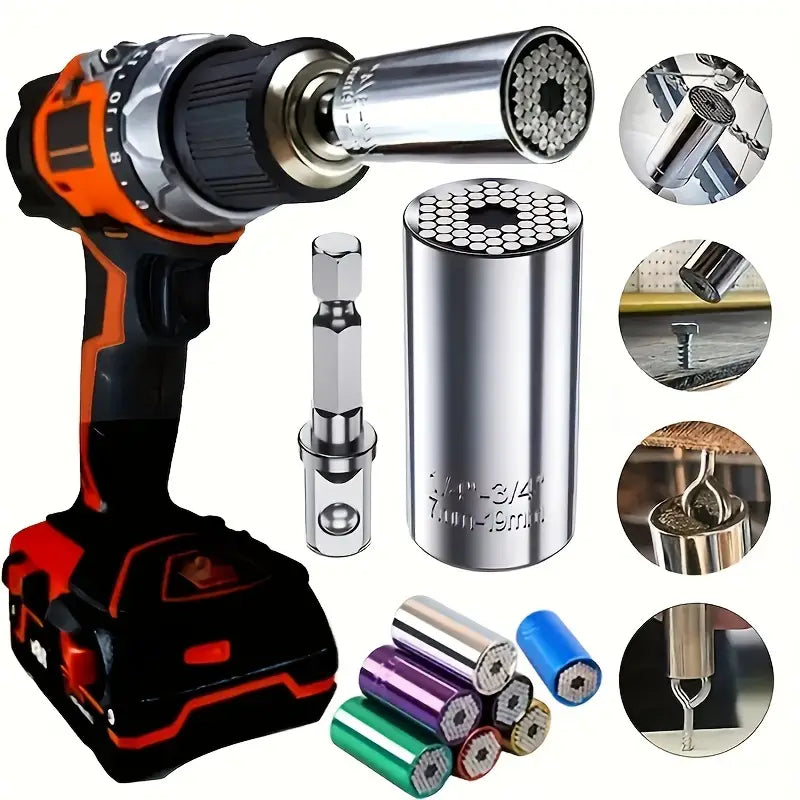 Universal Torque Wrench 7-19mm Hexagonal Multi-functional Universal Socket Free Shipping Shop