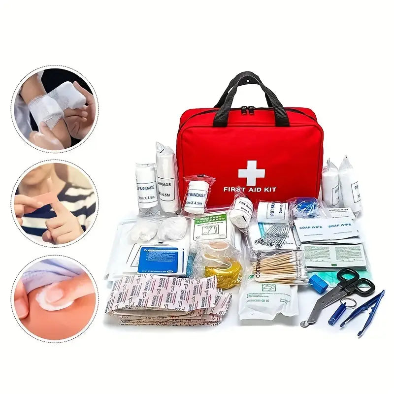 160-Piece Set: Portable Multi-Purpose First Aid Kit - Essential Emergency Supplies Outlet Amazon