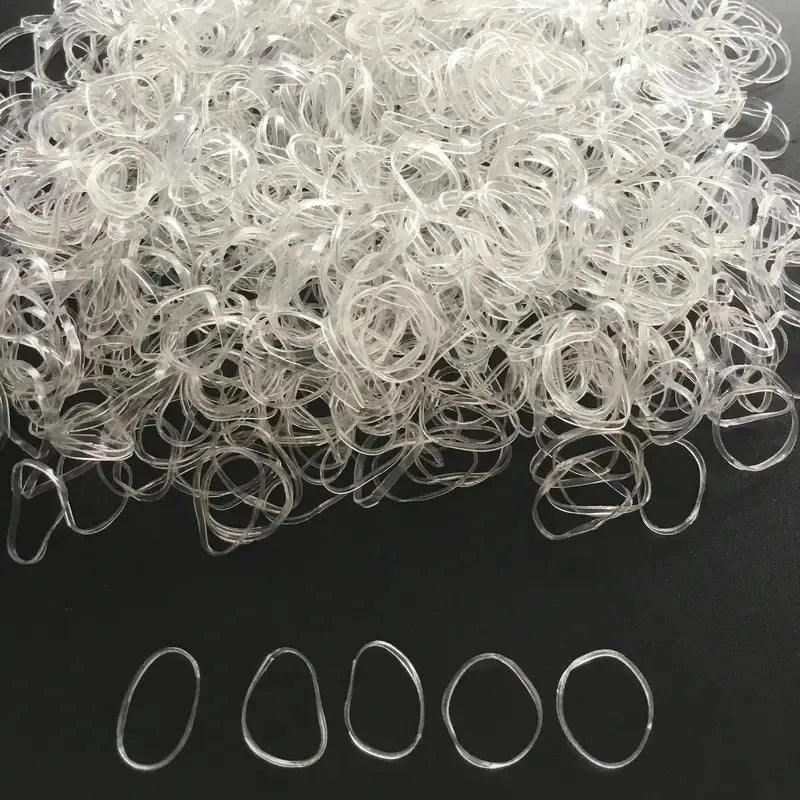 1000-Pieces: Clear Elastic Hair Rubber Bands Transparent Mini Hair Ties Small Stretch Hair Bands For Women Shipping Discount Authentic