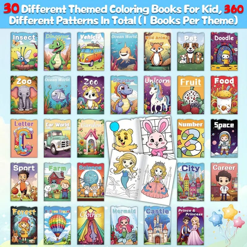 30-Pack: Children's Mini Coloring Book Set Footlocker For Sale