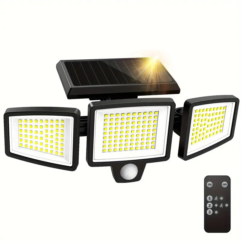 2500 Lumens 210 LED Outdoor Solar Security Light with Remote Control & Motion Sensor Sale Ebay