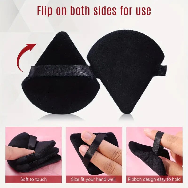 3-Pack: Triangle Powder Puff for Loose Powder and Liquid Cosmetic Free Shipping Cheap Online