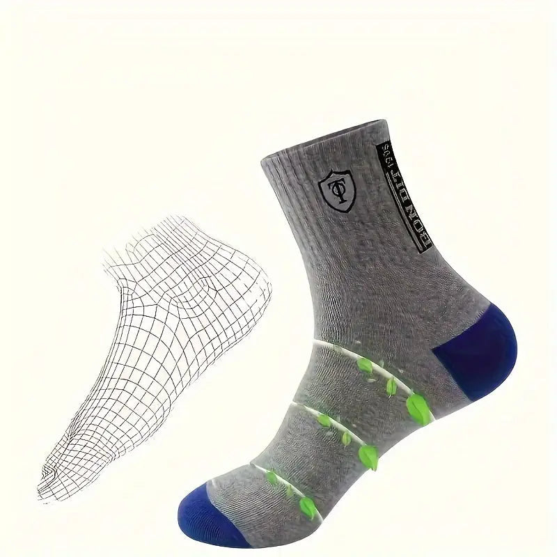 5-Pairs: Stylish Breathable Warm Crew Socks For Men Clearance Best Store To Get