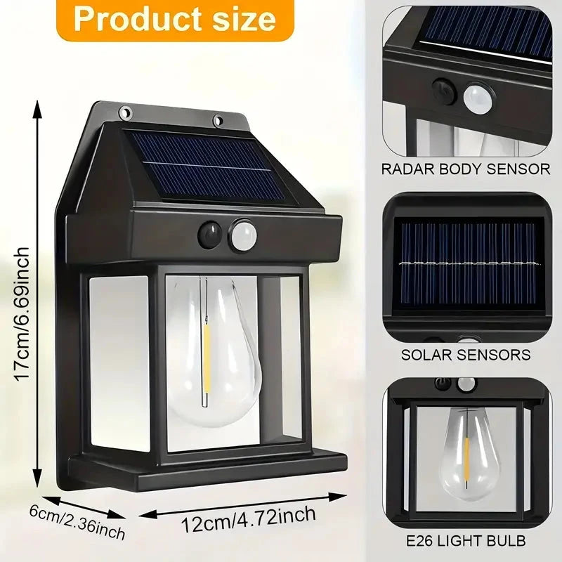 Solar-Powered Motion-Sensor Outdoor Wall Light Free Shipping Very Cheap