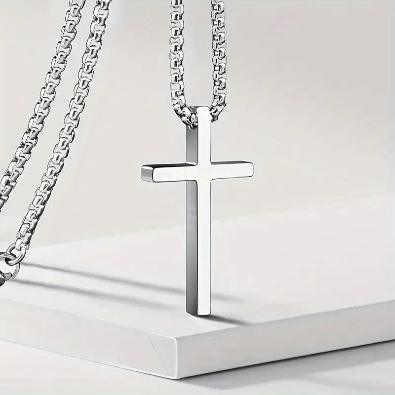 Men's Fashion Stainless Steel Cross Pendant Necklace Buy Online