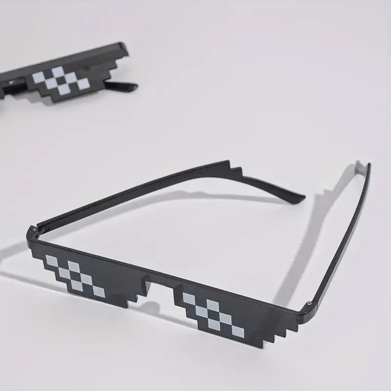 Anime Pixel Mosaic Funny Party Glasses Best Place