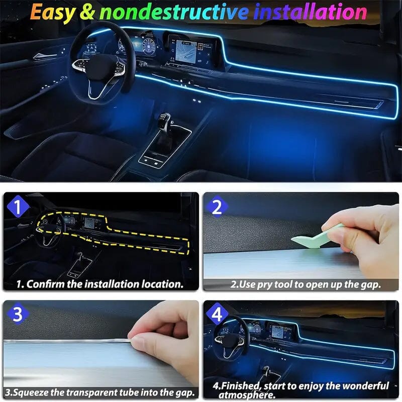 4.98 Meter Car Interior RGB LED Strip Lights Free Shipping Popular