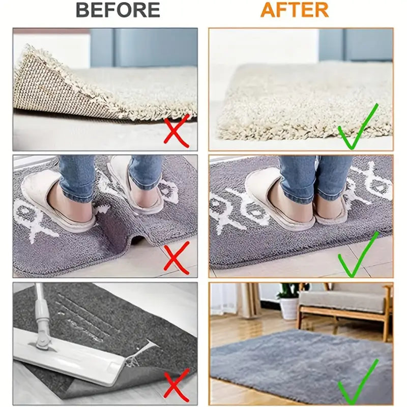 4-Pack: Reusable Non-Slip Carpet Rug Stickers Authentic For Sale