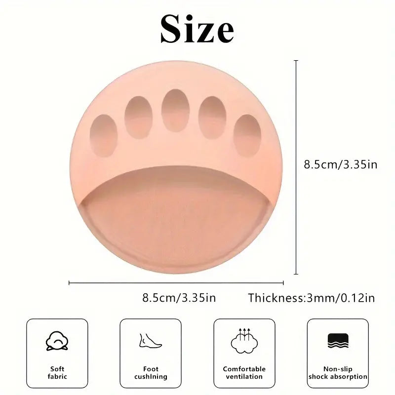 Five-Toe Forefoot Pads For Women High Heels, Shock Absorption Half Insoles, Toe Pad Inserts Huge Surprise Cheap Pice