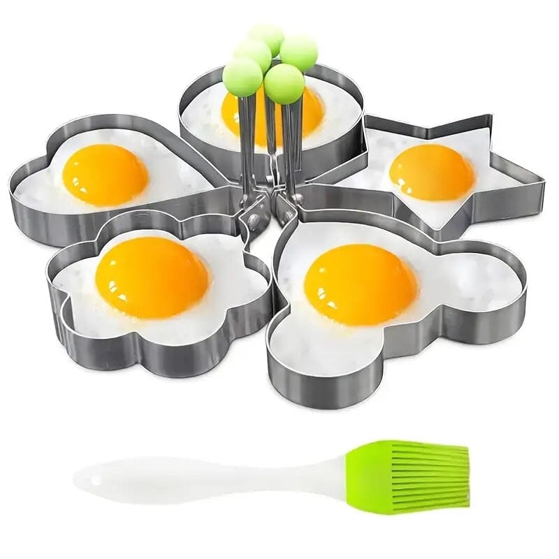 6-Pieces: Creative Stainless Steel Egg Cooking Ring Set Visa Payment