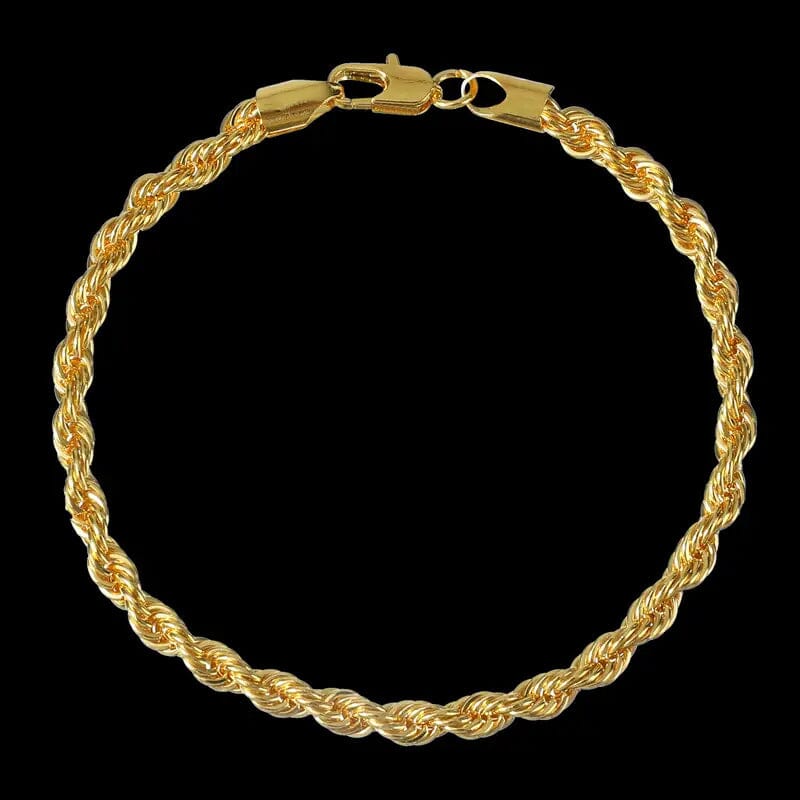 18K Gold European Classic Twist Necklace + Bracelet Cheapest Pice Online