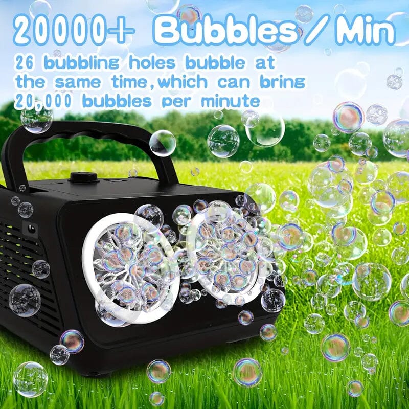 20000+ Bubbles Electric Bubble Machine with 2 Fans The Best Store To Get