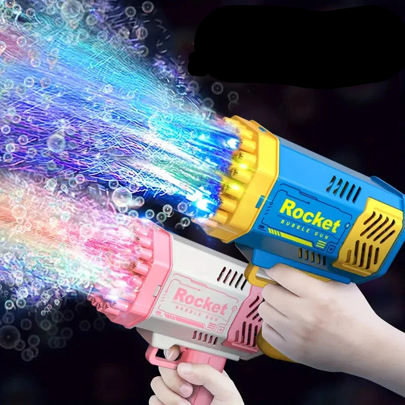 Portable Handheld Automatic Electric 40 Holes Rocket Launcher Bubble Gun with LED Light Outlet Footlocker Finishline